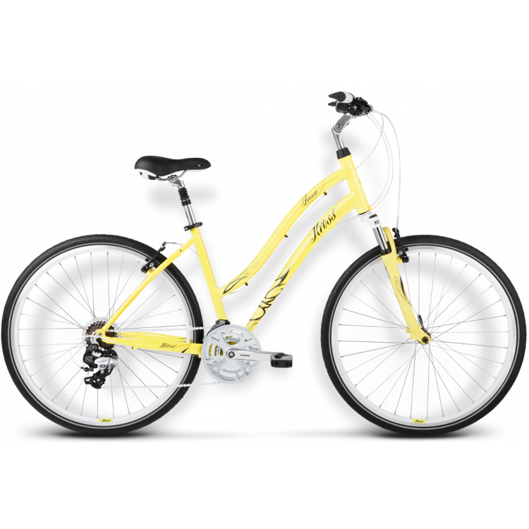 Mestský bicykel 28" Kross Tresse 7-prevodový Hliníkový 14" Žlto-čierno-biely
